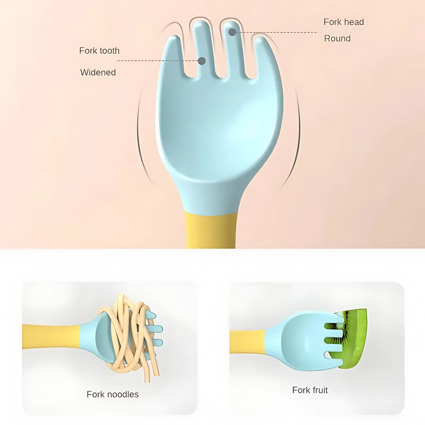 Bendable Twist Baby Fork and Spoon Set